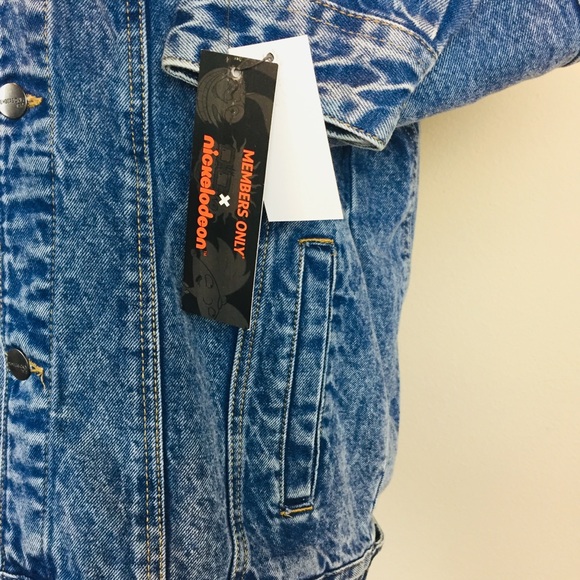 NEW Members Only Spongebob Denim Trucker Jacket M - Picture 6 of 10